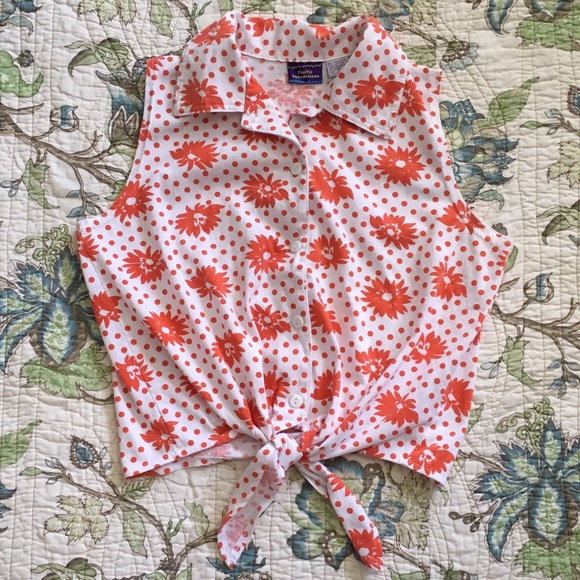 Vintage 90s floral print crop top - Picture 2 of 4